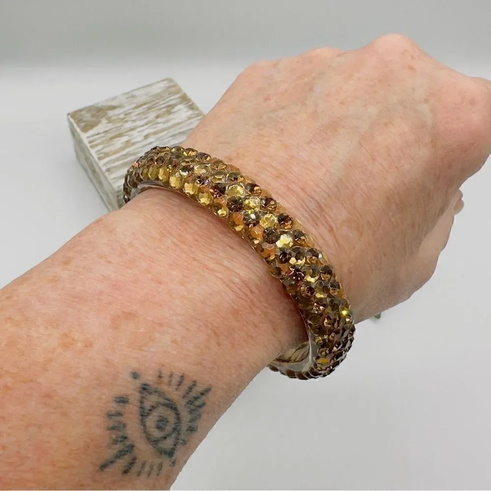 Vintage Lucite Crystal Bangle
